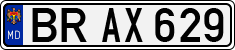 License plate of Moldova, Cars (1992)