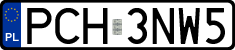 License plates of Poland, Regular car plates