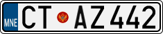 License plate of Montenegro, Cars