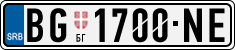 License plate of Serbia, Cars