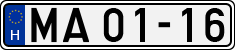 license plates of Hungary, National Ambulance Service (1990)