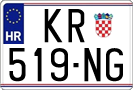 License plate of Croatia, Regular plates