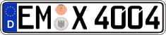 German license plate, Regular plates