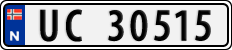 License plate of Norway, Cars