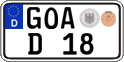 German license plate, Regular plates