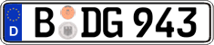 German license plate, Regular plates
