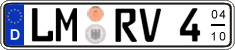 German license plate, Seasonal plates