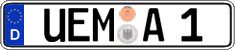 German license plate, Regular plates