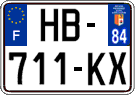French license plate, SIV (ordinary)