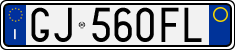 License plate of Italy, Cars (1994 year series)