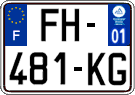 French license plate, SIV (ordinary)