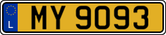 License plate of Luxembourg, 2003 year system