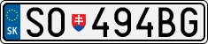 License plate of Slovakia, Cars
