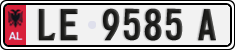 License plate of Albania, Cars (1993)