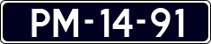 License plate of the Netherlands, Imported oldtimers (cars)