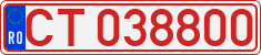 License plate of Romania, Provisional