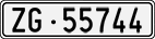 License plate of Switzerland, Cars