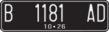 License plate of Indonesia, Regular plates
