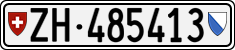 License plate of Switzerland, Cars