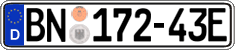 German license plate, Diplomatic