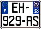 French license plate, SIV (ordinary)