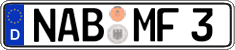German license plate, Regular plates