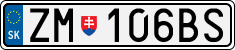 License plate of Slovakia, Cars