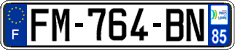 French license plate, SIV (ordinary)