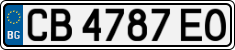 License plate of Bulgaria, Cars