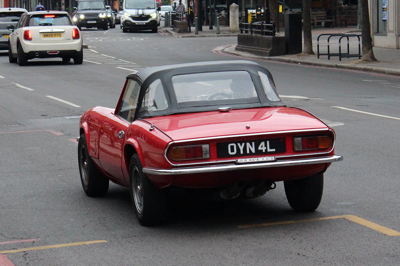 OYN4L, Triumph Spitfire 2-door Roadster (MkIV/1500), 1970–1980