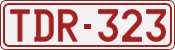 License plate of Belgium, 1951 year system