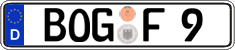 German license plate, Regular plates