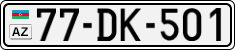 License plate of Azerbaijan, Cars