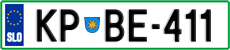 License plate of Slovenia, Cars