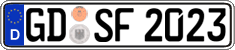 German license plate, Regular plates