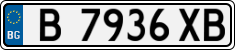 License plate of Bulgaria, Cars