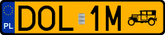 License plates of Poland, Oldtimers