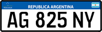 License plate of Argentina, Cars (Mercosur, AB 123 CD)