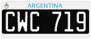 License plate of Argentina, Cars (1995, ABC 123)