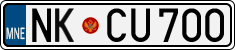 License plate of Montenegro, Cars