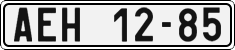 License plate of the Czech Republic, Cars (1960)