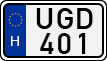 license plates of Hungary, Cars (1990)