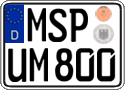 German license plate, Regular plates