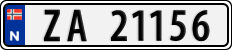 License plate of Norway, Cars