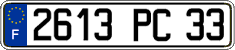 French license plate, FNI