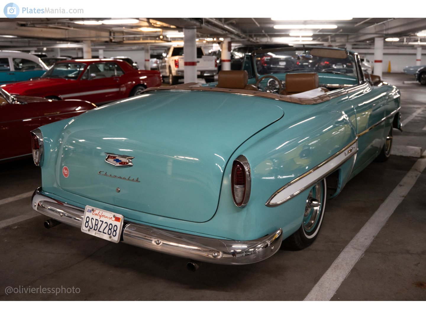 8SBZ288, Chevrolet Bel Air 1st gen 2-door Convertible (2434; A-body), 1952–1954