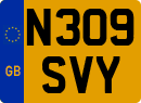 License plate of the United Kingdom, 1983 year system