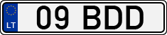 License plate of Lithuania, Mopeds