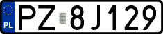 License plates of Poland, Regular car plates