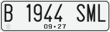 License plate of Indonesia, Regular plates